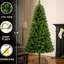 Arbre de Noël artificiel classique de 7 pi, 775 pointes, branches pleines, support en métal pliable, charnières faciles à installer pour des décorations de fêtes personnalisées, ignifuge, branches simples