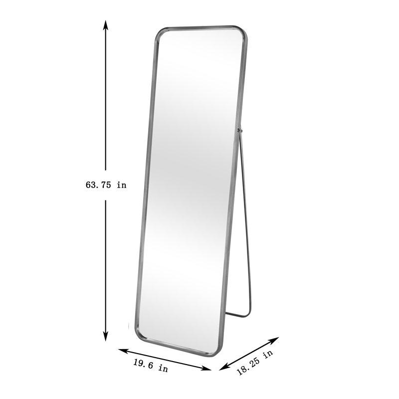 Albers Metal Rectangle Mirror, Gray
