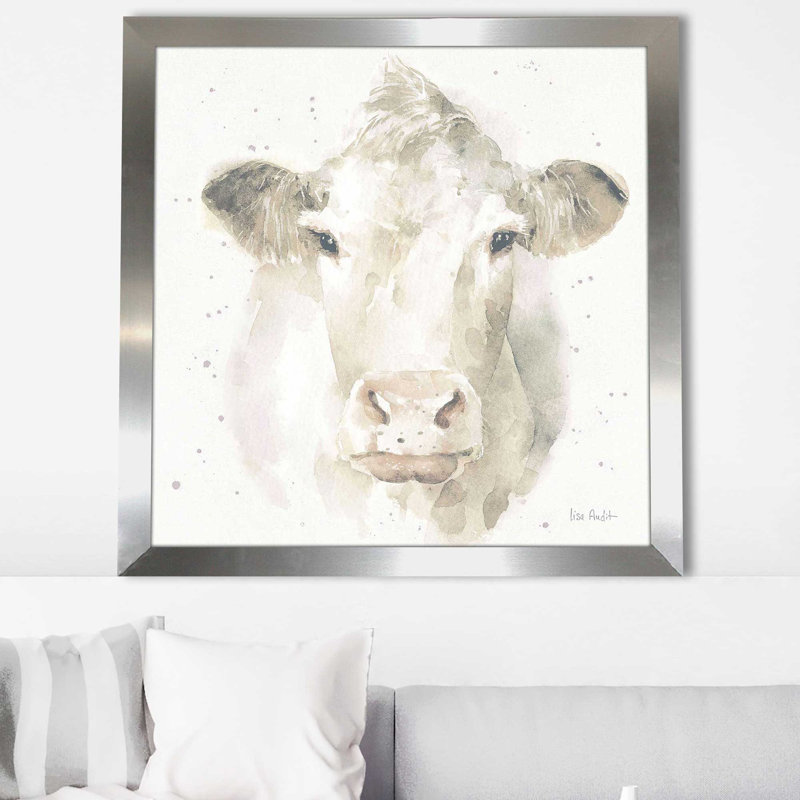 «Farm Friends II Neutral (Square)» par Lisa Audit Print, H 37,5 po x l 37,5 po x P 1 po, Encadrement argenté