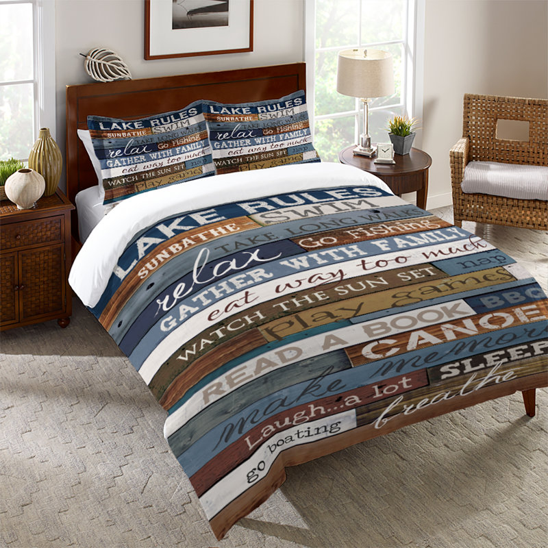  Lake Rules Single Comforter, King Comforter