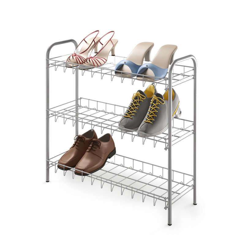 9 Pair Flip Down Shoe Storage, White