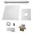 Rain Adjustable Shower Head 1.8 GPM GPM