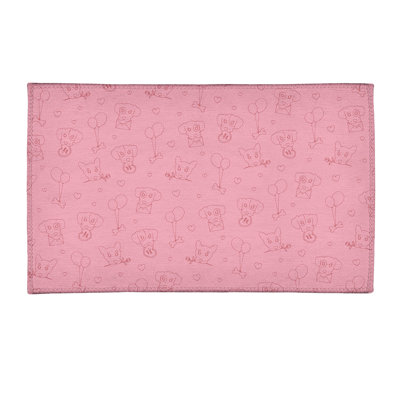 Tapis zone rose fait main