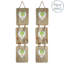 Nicola Spring - Rustic Hearts Hanging 3 Photo Frames - 4 x 6" - Natural