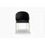Modern Style 2PC Chairs made with Velvet fabric and Gold coated metal  Legs - Black-1482636991