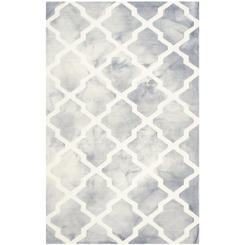 Desantiago Hand Tufted Wool Geometric Rug, Rectangle 2'6" x 4'