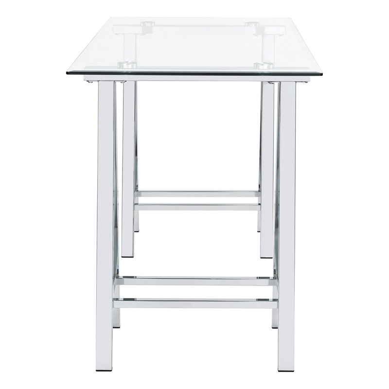 Bureau en verre Tarr, Chrome