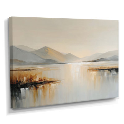 Adlemi - Montana Large Wall Art, Brown Landscape Framed Canvas Art Print