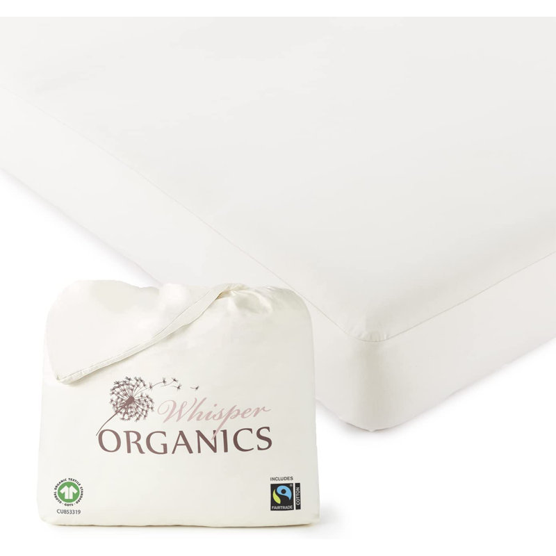 Organic Waterproof Mattress Protector Twin XL - 100% Waterproof Mattress Pad with Quiet & Breathable Triple Layer Protection - Fairtrade & GOTS Certified Durable Machine Washable Design (Twin XL)