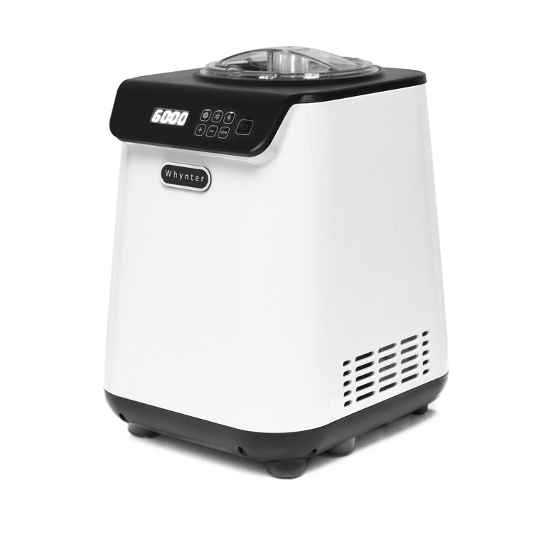 Whynter 1.28 Quart Compact Upright Automatic Ice Cream Maker with Stainless Steel Bowl White