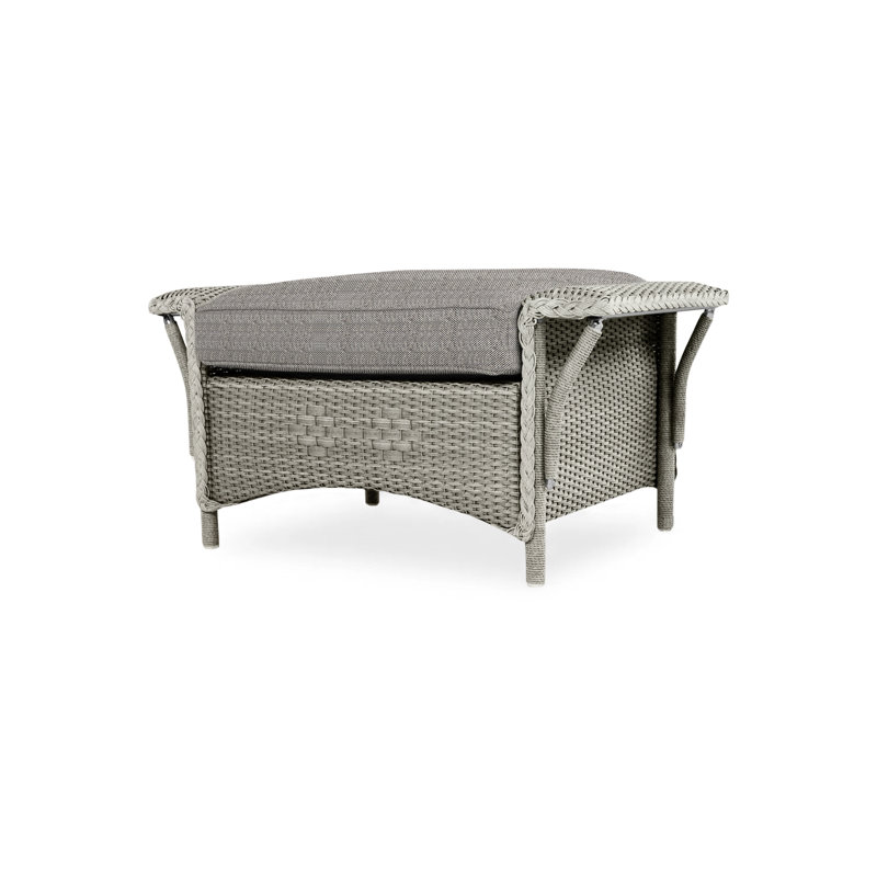 Nantucket Outdoor Ottoman, Rumba Stonewashed, Pewter