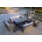 Moda 70 In. X 39 In. X 27 In. Rectangular Wicker Outdoor Gas Fire Pits Dining Set-1485193194