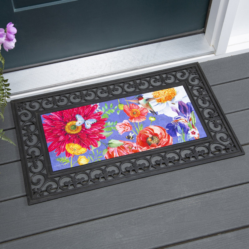 Tapis d'entrée antidérapant 22 "x 10" English Garden Florals Sassafras