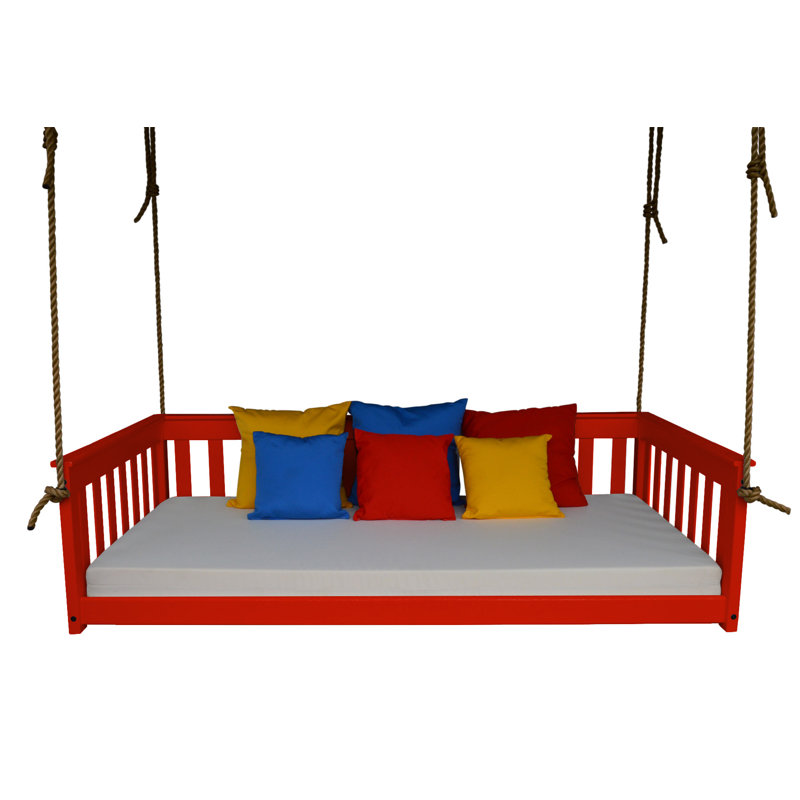 Lit de jour suspendu Carol Mission, Rouge, Simple