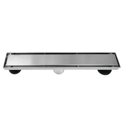 18 In. Stainless Steel Linear Shower Drain With Tile-In Pattern Surface