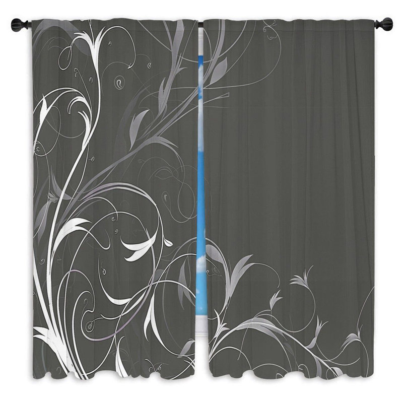 Paire de rideaux obscurcissant en polyester Kiyuko, L 20 po x L 82 po