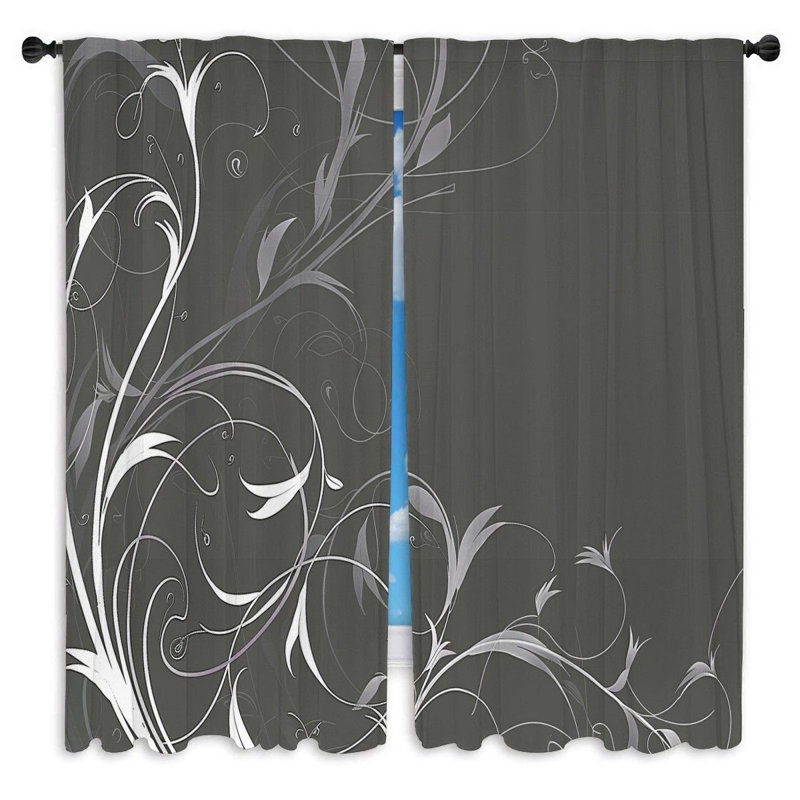 Paire de rideaux obscurcissant en polyester Kiyuko, L 20 po x L 52 po