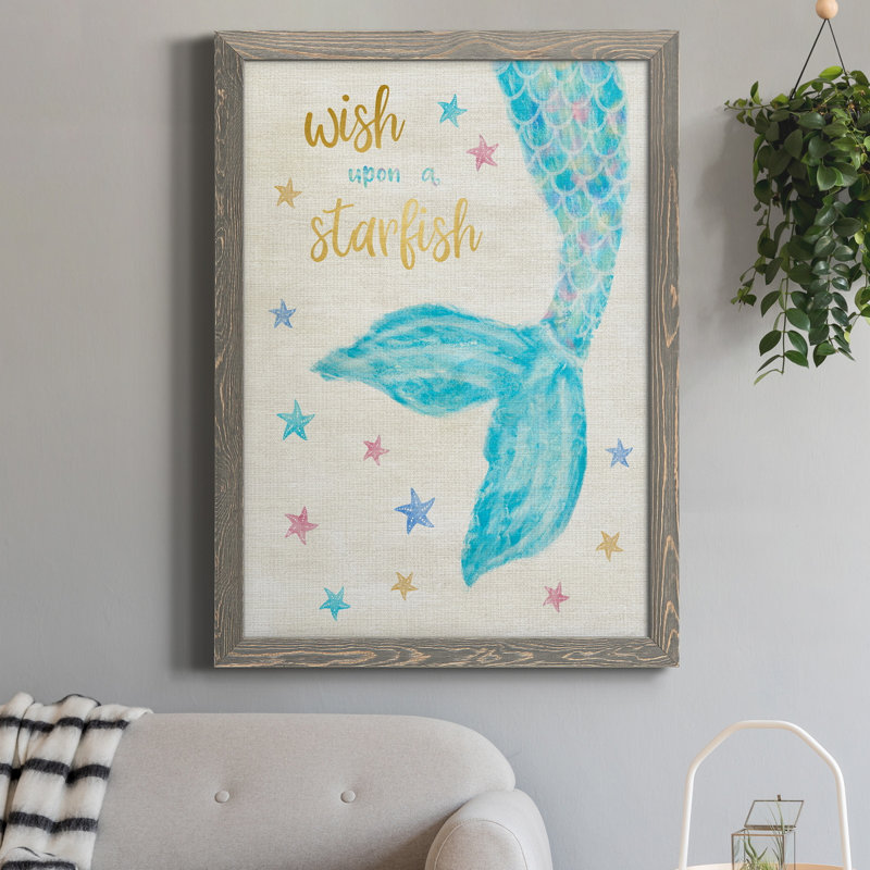 «Mermaid Wish», reproduction sur toile encadrée, Gris, H 24 po x l 18 po x P 1,5 po
