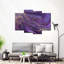 Ensemble abstrait dynamique sur toile mauve 4 pièces-92763820