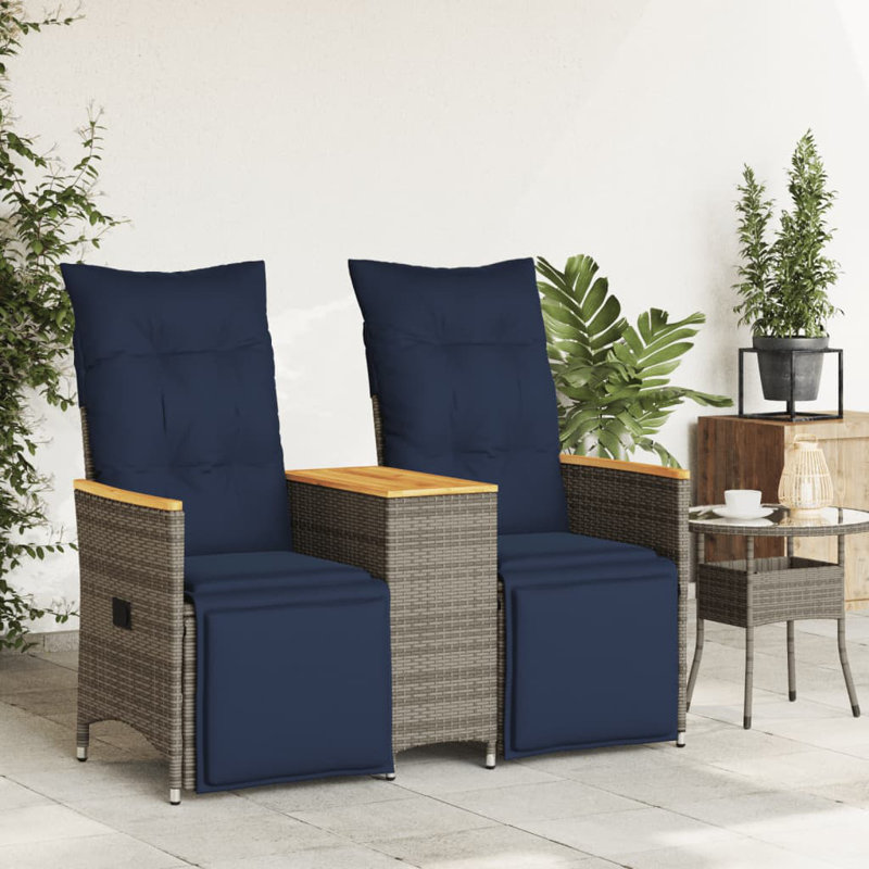 130cm Wide Patio Sofa with Cushions