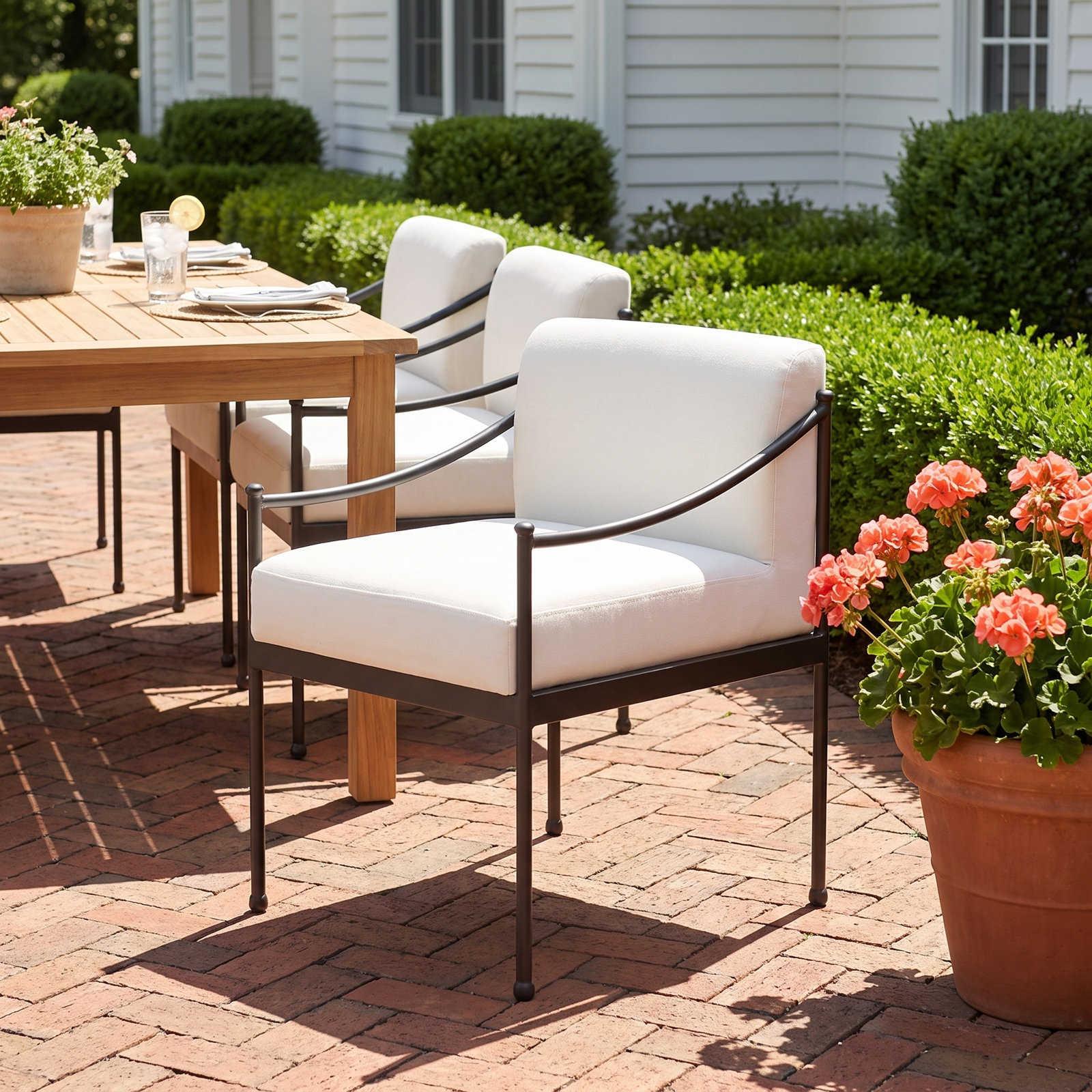 Granger Outdoor Dining Chair, Cream