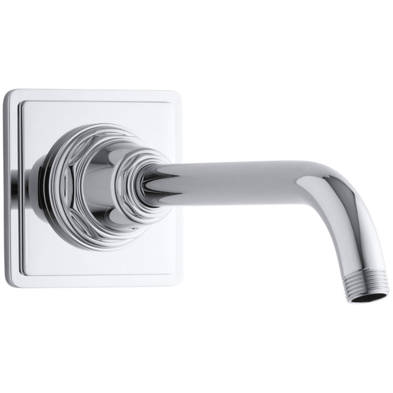 Pinstripe Showerarm and Flange, Polished Chrome
