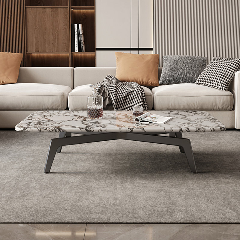 Table basse moderne simple ronde en marbre