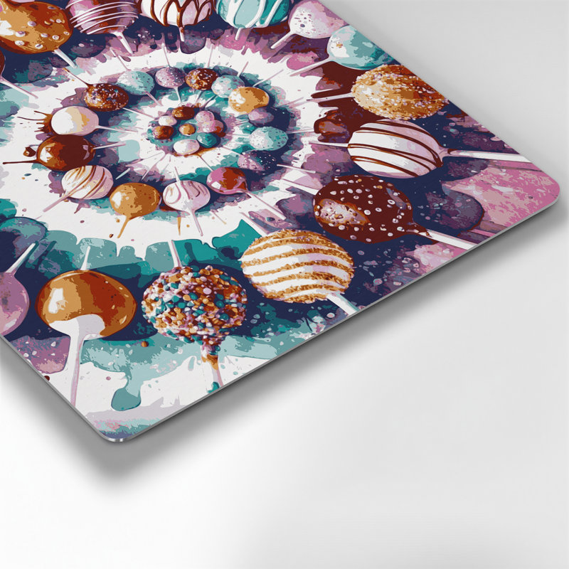 Art mural en métal «Desserts Cake pops», H 32 po x l 32 po