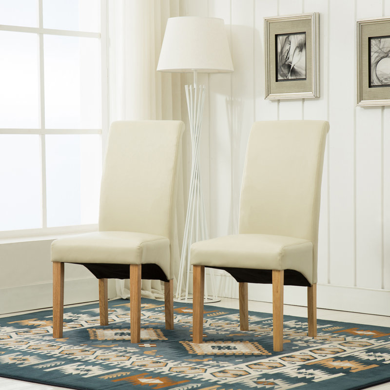 Collman 46.5cm H Upholstered Side Chair, Cream