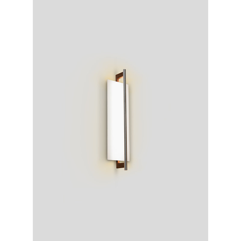 Merus 22" LED Dimmable Wall Sconce, Walnut, 120V AC, 2700K