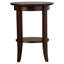 Table d'appoint ronde en bois massif de chêne chocolat