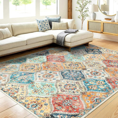 Striped Machine Tufted Area Rug