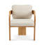 Ensemble de 2 chaises de salle à manger avec dossier coussiné, structure en bois massif-375041881-375041883