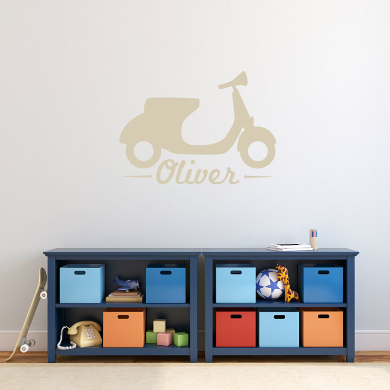 Adhésif décoratif scooter, Beige clair, Oui