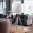 34.25" - 29.25" In Mid-Century Adjustable Tripod Chrome/Silver Metal Table Lamp