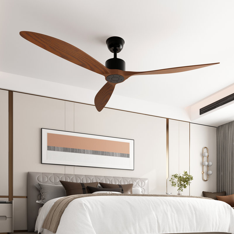 Ventilateur de plafond 65 po, Bois brun, 65 po de largeur