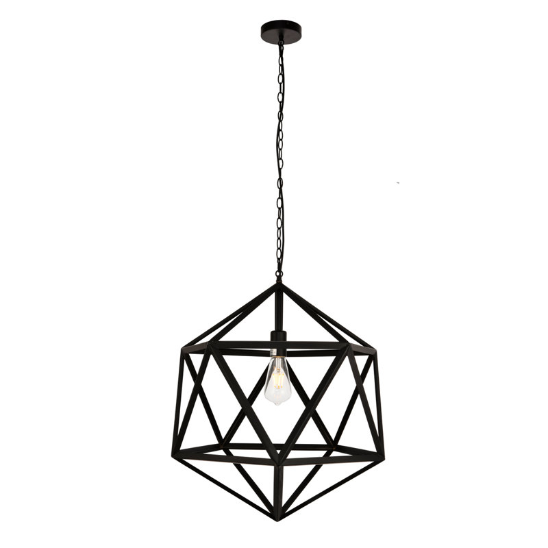 Arda 1 - Light Black Single Pendant, 22.6" H x 19.7" W x 19.7" D