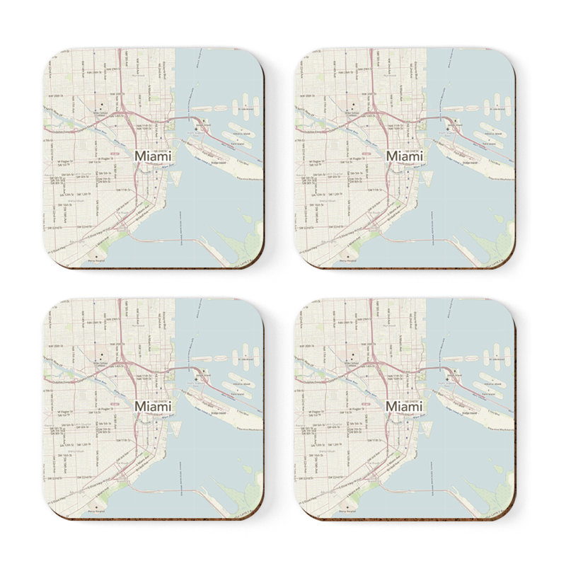 Sous-verre carte des États-Unis, Miami