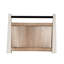 Fauteuil à dossier vanille / corde, bois massif, revêtement en tissu, 24,66 po L, siège de 29,04 lb et base en bois de vanille, revêtement, beige