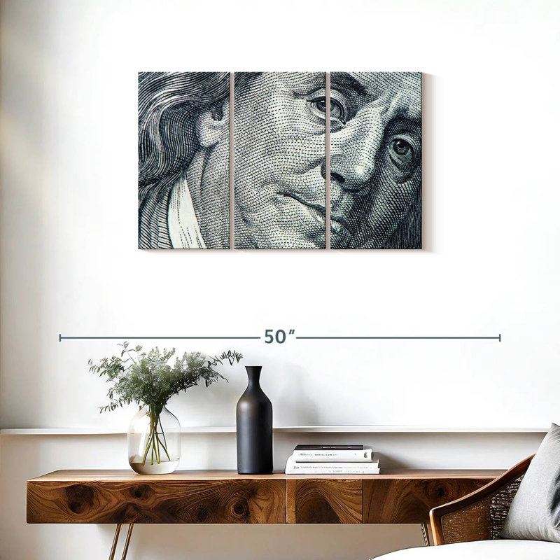 Leisha Benjamin Franklin Face, 20" H x 33" W