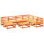 Brayden Studio Garden Sofas Armless 3 Pcs 70X70x67 Cm Solid Wood-706328054