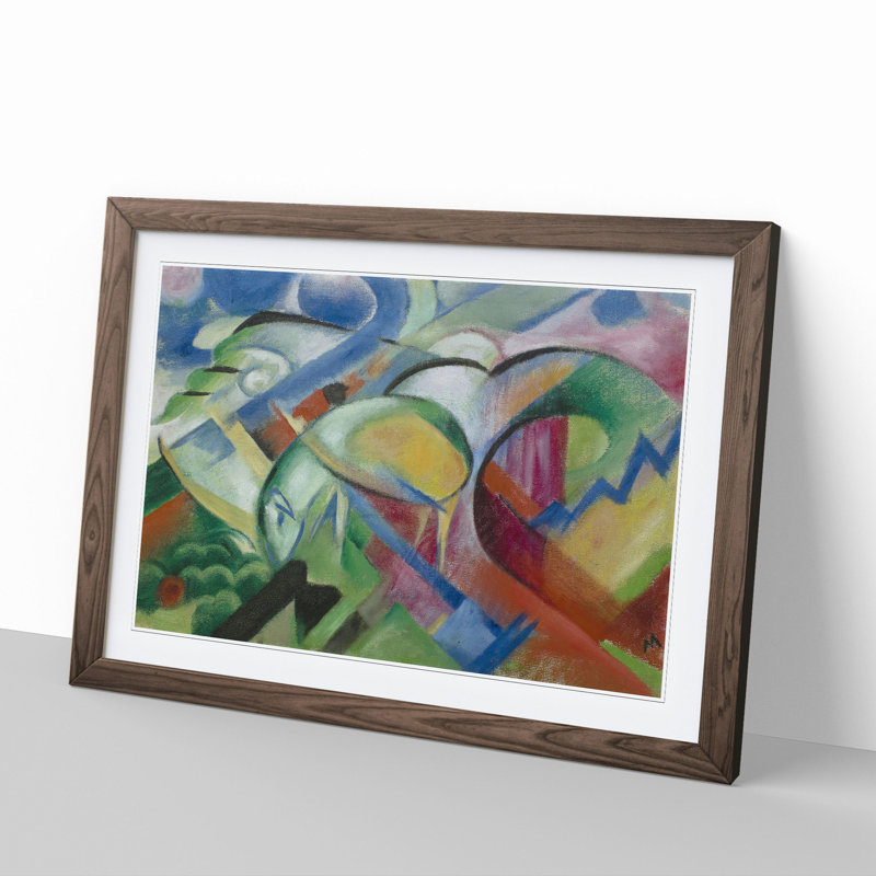 The Sheep by Franz Marc - Framed Print, 27cm H x 36cm W x 2cm D, Walnut Framed