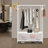 63.4 In Clothing Rack with Wheels