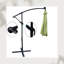 Parasol de patio imperméable de 10 pi avec lumières solaires à DEL pour la cour, la piscine, la terrasse - abat-jour à 8 nervures, manivelle facile et base en croix robuste-1454597588