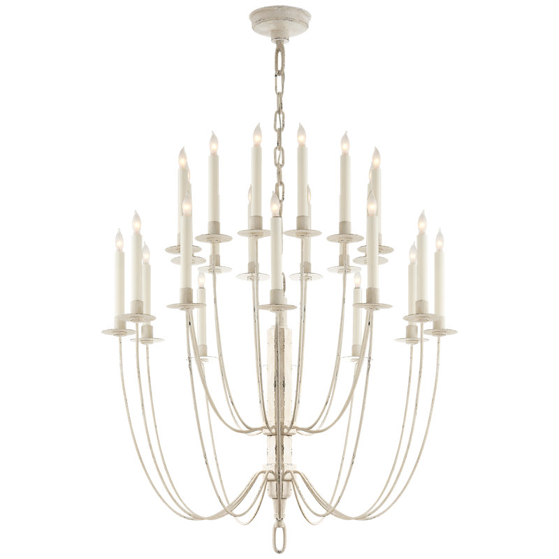 Thomas O'Brien Erika Two-Tier Chandelier, Belgian White