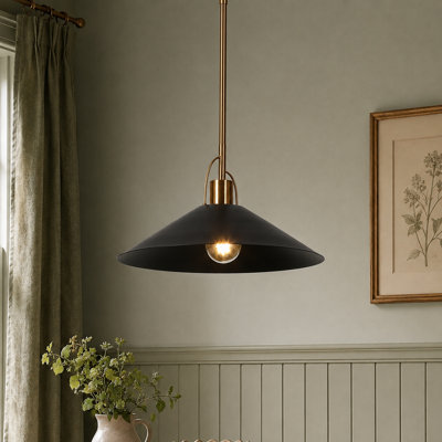 Tilda 1 - Light 14" Wide Electroplated Brass Single Pendant