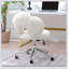 Fauteuil pivotant à 360 ° réglable en hauteur, fauteuil pivotant, tissu en peluche, fauteuil de bureau personnel-877294713