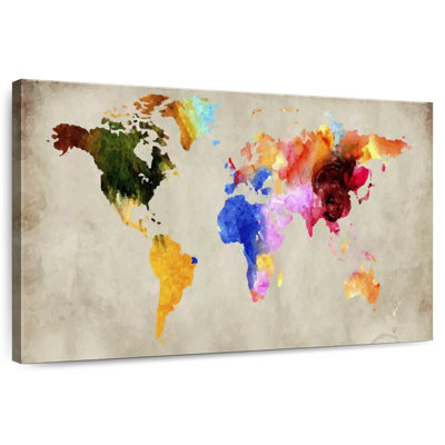 Aliaz Vivid Abstract World Map