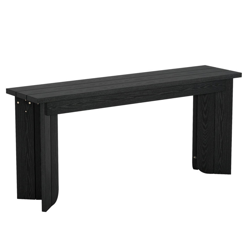 Table de couloir en bois, Noir