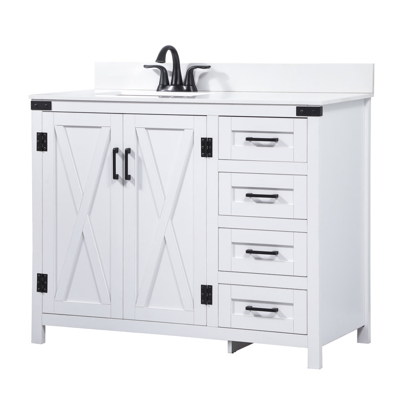 Ensemble de meuble-lavabo simple 42 po Slayton, Blanc